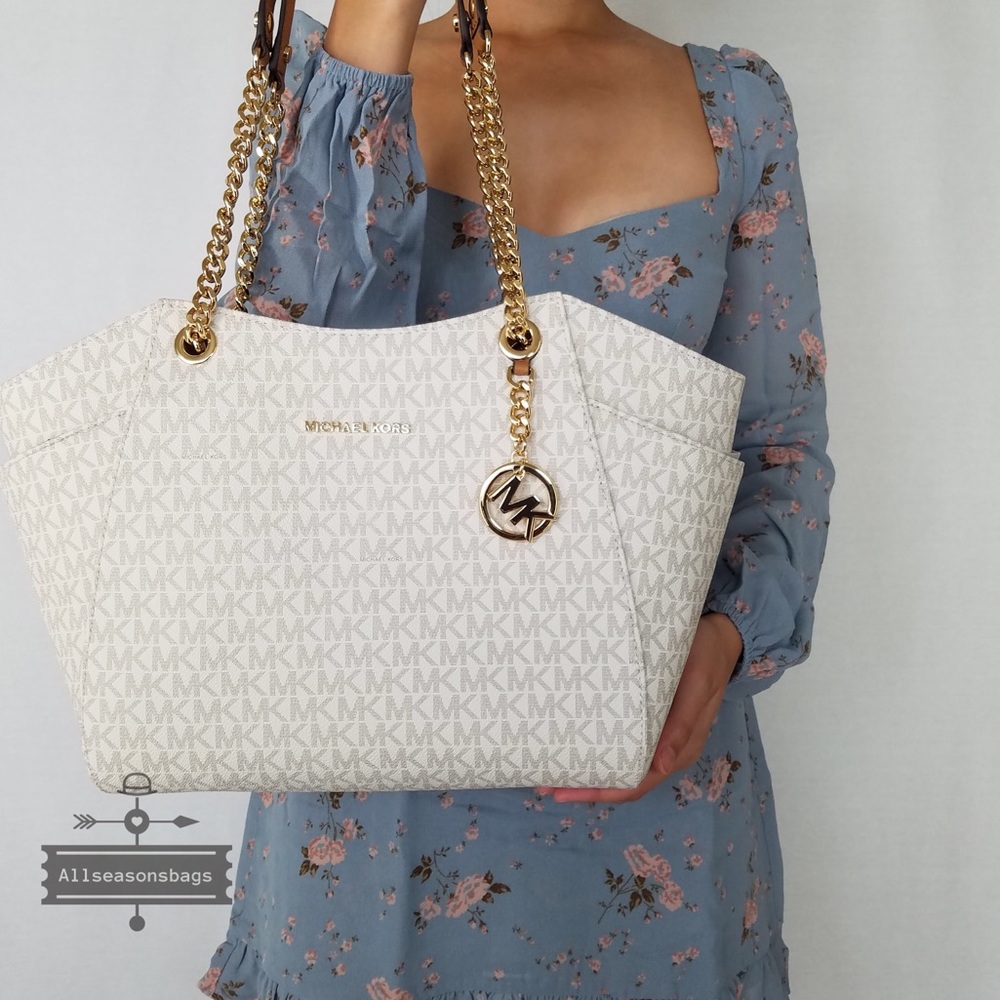 Michael Kors Jet set Large chain tote vanilla gold - Picture 5 of 8